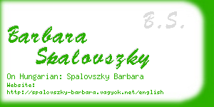 barbara spalovszky business card